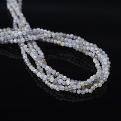 Labradorite 3mm Faceted Natural Round Genuine Beads PRP930