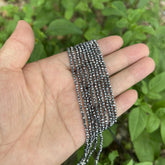 Natural Terahertz Gemstone Faceted Round Beads 2mm PRP936