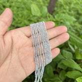 Faceted Aquamarine Beads AAA Round Loose Gemstone 2mm PRP954