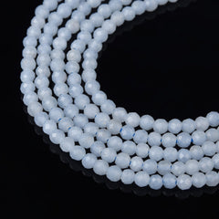 Faceted Aquamarine Beads AAA Round Loose Gemstone 2mm PRP954