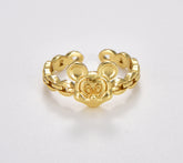 Mouse Ring, Gold Filled Mouse Ring, Stackable Ring, Open Adjustable Ring, Kids Ring, Gift for Her, 22x20mm, RG140