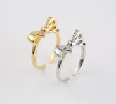 18K Gold Filled Dainty Knot Bow Tie Ring, Ribbon Ring, Minimalist Adjustable Ring, Everyday Stacking Ring, Women’s Ring, Gift for Her, RG198