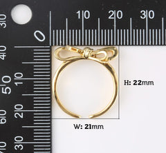 18K Gold Filled Dainty Knot Bow Tie Ring, Ribbon Ring, Minimalist Adjustable Ring, Everyday Stacking Ring, Women’s Ring, Gift for Her, RG198