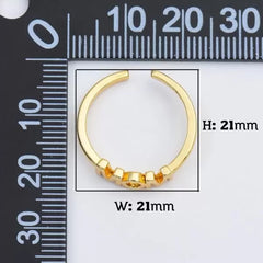18K Gold Filled Dainty Mom Word Ring, Adjustable Minimalist Ring, Mothers Day Gift, Everyday Stacking Ring, Gift for Her, RG204