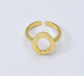 18K Gold Filled Oval Shape Adjustable Ring, O-Shaped Ring, Toe Band Ring, Minimalist Ring, Everyday Stacking Ring, 23x22mm, RG205