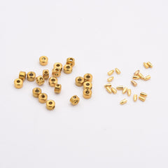 18K Gold Filled Crimp End Clasp Spacer Bead, Crimp Beads, Stopper Beads, Gold Jewelry Findings, Crimp End Spacer Beads, SP102