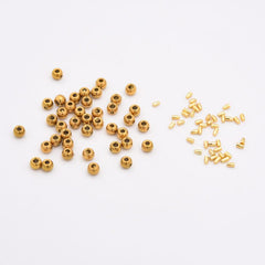 18K Gold Filled Crimp End Clasp Spacer Bead, Crimp Beads, Stopper Beads, Gold Jewelry Findings, Crimp End Spacer Beads, SP102