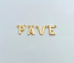 14K Gold Filled Personalized Initial Charm Initial Pendant, Letter Charm, Minimalist Alphabet Letter Charm for Bracelet Necklace, CN370