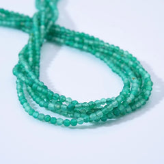 AAA Quality Green Onyx Micro Faceted Round Ball Gemstone Beads, 2.5mm American Green onyx Round Ball Full Strand Beads PRP1007
