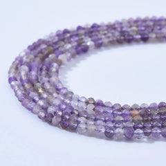 Genuine Natural Amethyst Loose Beads, Grade AAA Micro Faceted Round Shape, 2.5mm Full Strnd 15.5", PRP1009