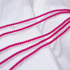 Real Genuine Natural Red Emerald Gemstone Beads, 2mm Round Beads May Birthstone 15.5" Strand, PRP1013