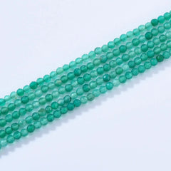 AAA Quality Green Onyx Micro Faceted Round Ball Gemstone Beads, 2.5mm American Green onyx Round Ball Full Strand Beads PRP1007