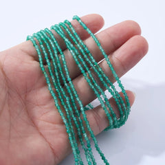 AAA Quality Green Onyx Micro Faceted Round Ball Gemstone Beads, 2.5mm American Green onyx Round Ball Full Strand Beads PRP1007