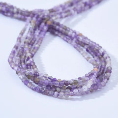 Genuine Natural Amethyst Loose Beads, Grade AAA Micro Faceted Round Shape, 2.5mm Full Strnd 15.5", PRP1009