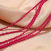 Real Genuine Natural Red Emerald Gemstone Beads, 2mm Round Beads May Birthstone 15.5" Strand, PRP1013