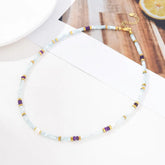 18K Gold Filled Bohemian Pearl Beaded Necklace, Mother Of Pearl Bead Necklace, Necklace for Women Jewelry, CH336