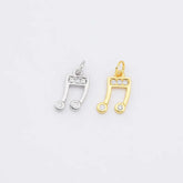 24K Gold Filled Music Note Charm, Music Note Pendant, Music Necklace, DIY, 15x8mm, CP411