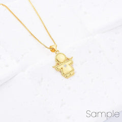 24K Gold Filled Boy and Girl Charm, CZ Micro Pave Pendant, Kids Charm for Necklace Bracelet Jewelry Making Supplies, 18x14mm, CP1145