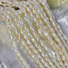 Seed Pearl, Small Freshwater Pearl, Tiny Pearls, Potato Seed Pearls, Genuine Culture Pearl Beads, Seed Pearl Wholesale, 2x5mm, FWP030