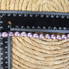 High Luster Round Purple Freshwater Pearls, Genuine Edison Pearl Beads, Natural Pearl Beads, 10-11mm, Loose Beads 15.5" Full Strand, FWP032