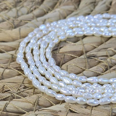 Seed Pearl, Small Freshwater Pearl, Tiny Pearls, Potato Seed Pearls, Genuine Culture Pearl Beads, Seed Pearl Wholesale, 2x5mm, FWP030