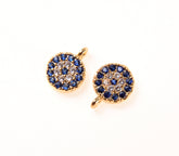 22K Gold Filled Cubic Zirconia Pave Pendant, CP228