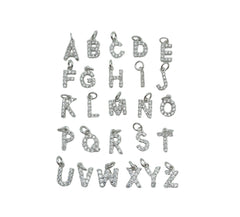 18K Gold Filled Over Brass Initial Charms, CZ Pave Initial Uppercase Initial Charms, 26 Letter Pendant Alphabet Charm Micro Pave Letter Charm CP482