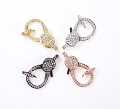 18K Gold Filled Cubic Zirconia Lobster Clasp, CL202