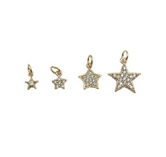 18K Gold Star Charm Pendant