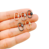 14K Gold Filled Mini Oval Screw Clasp