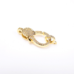 18K Gold Filled Cubic Zirconia Lobster Clasp, CL202