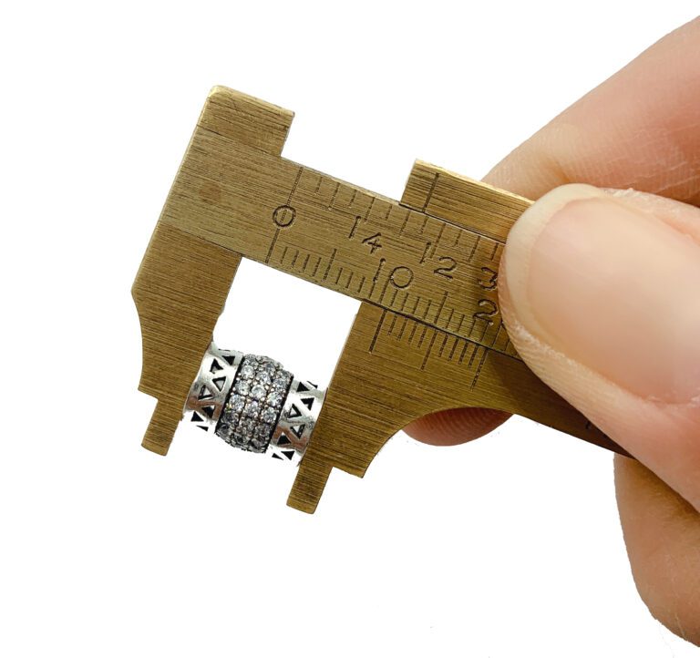 Antique Cylinder Beads, Cylinder CZ Micro Pave Bead, Barrel Beads, Tube Beads, Large Hole Beads, Cubic Zirconia, 11x8mm, BD038