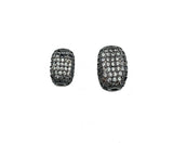 Antique Oval Beads, Oval CZ Micro Pave Bead, Spacer Beads, Metal Beads, Large Hole Beads, Cubic Zirconia, 13x10mm, 11x7mm, BD039