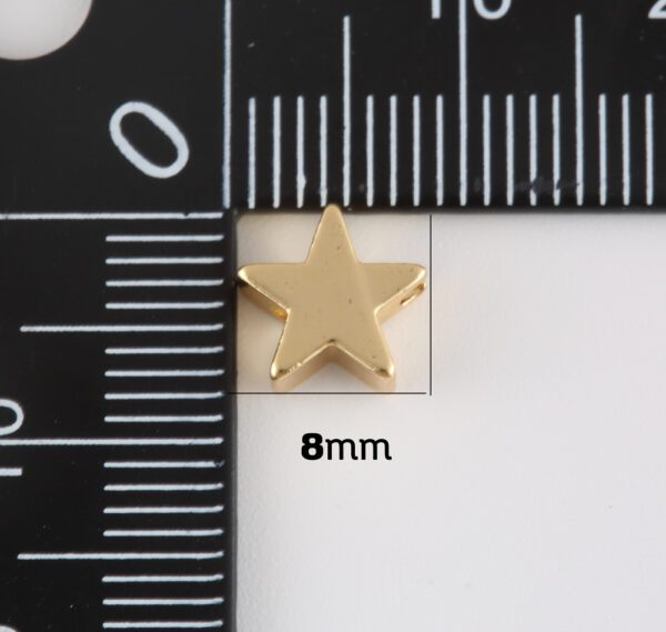 18K Gold Filled Star Bead, BD049