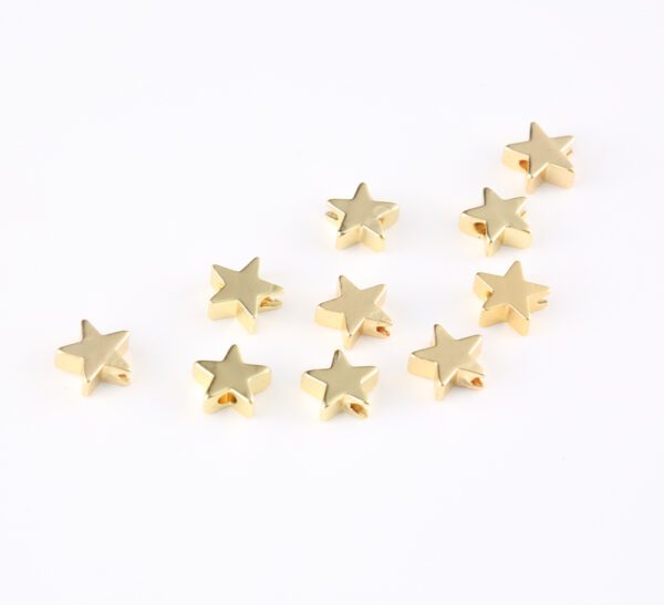 18K Gold Filled Star Bead, BD049