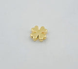 18K Gold Filled Lucky Four Leaf Clover Spacer Beads, Shamrock Spacer Beads, Quatrefoil Bead for Bracelet Necklace Jewelry Making, BD091