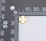 18K Gold Filled Lucky Four Leaf Clover Spacer Beads, Shamrock Spacer Beads, Quatrefoil Bead for Bracelet Necklace Jewelry Making, BD091