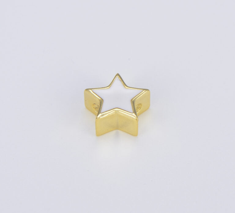 18K Gold Filled Neon Enamel Star Beads, BD098A