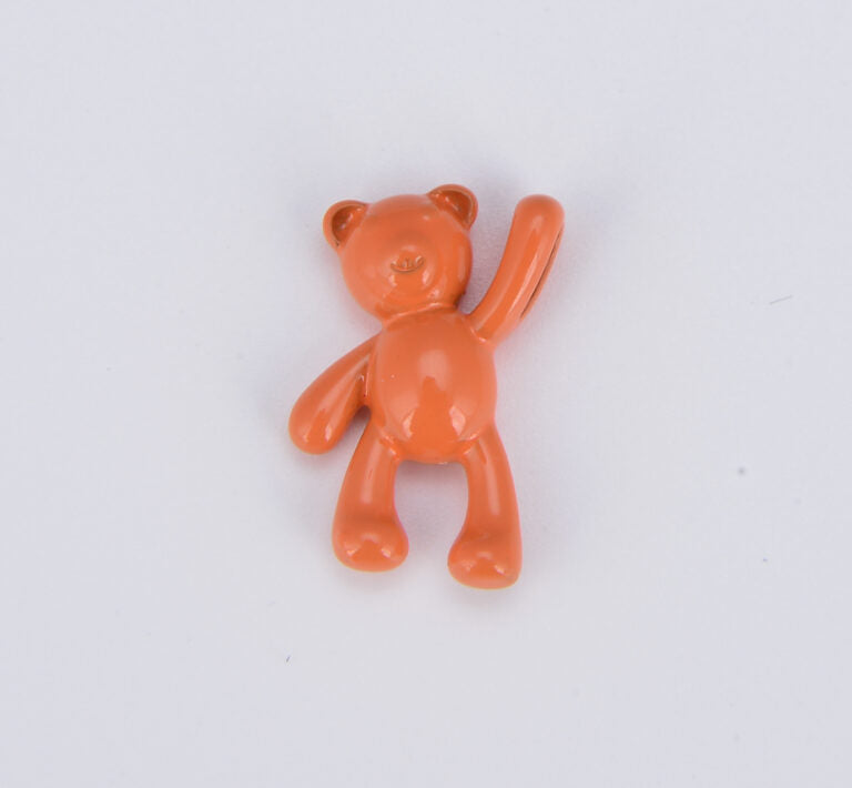 Colorful Enamel Teddy Bear Beads, BD103