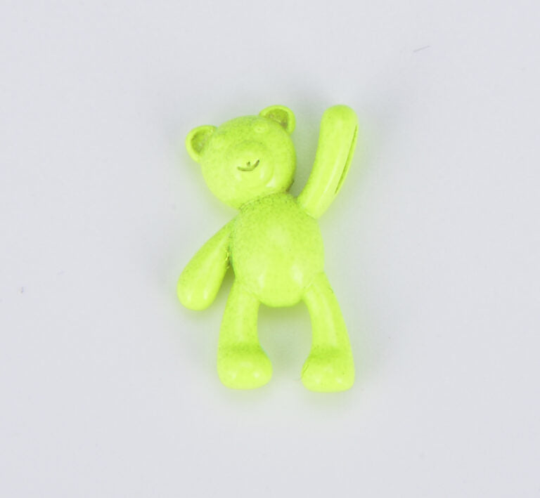 Colorful Enamel Teddy Bear Beads, BD103