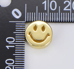 18K Gold Filled Smiley Face Beads, BD104