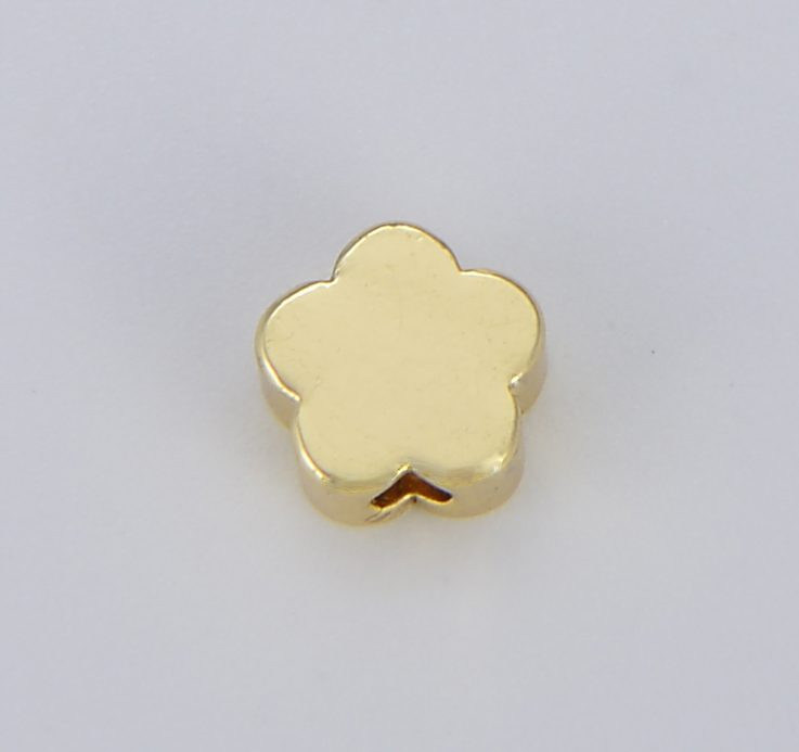 18K Gold Filled Dainty Flower Spacer Beads, BD106