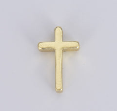 18K Gold Filled Dainty Cross Beads, BD107