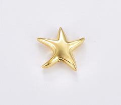 18K Gold Filled Dainty Star Spacer Beads, Star Bead, Big Hole Star Spacer for Bracelet Necklace Supply High Quality Beads, 13x13mm BD143