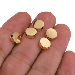 18K Gold Filled Dainty Round Spacer Beads, Round Beads, Geometric Bracelet Connector for Bracelet Jewelry Making Supply Finding, BD144