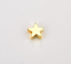 18K Gold Filled Dainty Star Spacer Beads, Star Beads, Celestial Spacer Bead for Bracelet Necklace Jewelry Making, 6x6mm, BD148