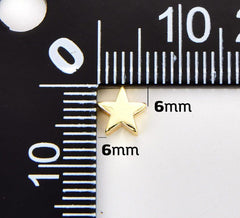 18K Gold Filled Dainty Star Spacer Beads, Star Beads, Celestial Spacer Bead for Bracelet Necklace Jewelry Making, 6x6mm, BD148