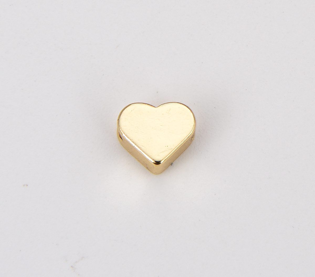 18K Gold Filled Dainty Heart Spacer Beads, Love Heart Beads, Heart Spacer Bracelet Connector for Bracelet Jewelry Making Supply, BD150