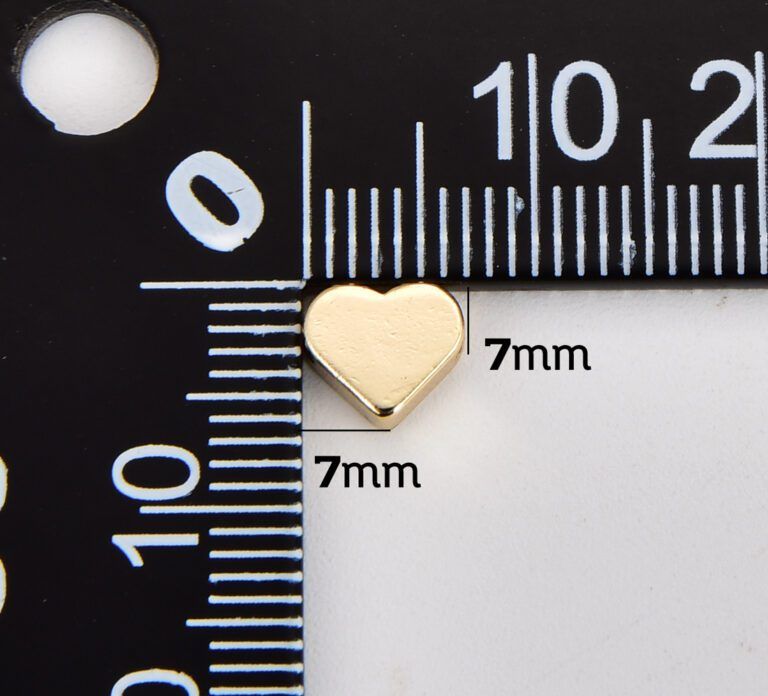 18K Gold Filled Dainty Heart Spacer Beads, Love Heart Beads, Heart Spacer Bracelet Connector for Bracelet Jewelry Making Supply, BD150