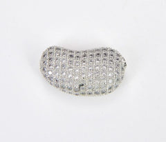 24K Gold Filled Bean Shape Beads, Gold Filled Kidney Shape Beads, CZ Micro Pave Beads, Oval Spacer Beads for Bracelet Necklace Jewelry Making Supply, BD653